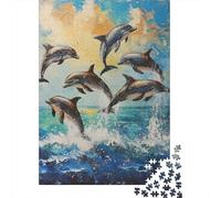 1000 Piece Dolphin Adult Puzzles Paper Puzzle for Adults Educational Game Challenge Toy 1000pcs (38x26cm)