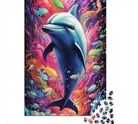 1000 Piece Dolphin Jigsaw Puzzles for Adult Teenagers Home Educational Games DIY Toys 1000pcs (38x26cm)