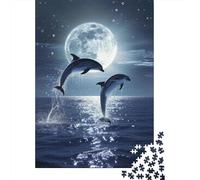 1000 Piece Dolphin Jigsaw Puzzles for Adults Paper Puzzle for Adults And Teenager Educational Puzzle 1000pcs (38x26cm)