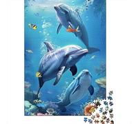1000 Piece Dolphin Jigsaw Puzzles for Adults Paper Puzzle Jigsaws for Adults 1000pcs (38x26cm)