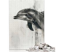 1000 Piece Dolphin Painting Jigsaw Puzzles for Adult Teenagers Paper Puzzles Sustainable Puzzle for Adults | Games 1000pcs (75x50cm)