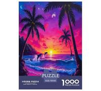 1000 Piece Dolphins Jigsaw Puzzles for Adults Gifts Fun Challenging Home Decoration Cute Marine Animals Jigsaw Puzzle for Adults And Kids Age 12 And Up 70x50cm/1000pcs