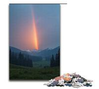 1000 Piece Double Rainbow Across The Valley after The Rain Jigsaw for Kids Wooden Puzzles Home Art Decor 1000 PCS(75x50cm)