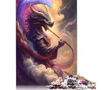 1000 Piece Dragon Demon Creative Square Jigsaw Puzzles for Adults & Wooden Puzzles Stress Relief Puzzle Games And Unique 1000pcs (75x50cm)