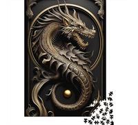 1000 Piece Dragon Protector Art Deco Jigsaw Puzzle for Adult Teenagers Paper Puzzle Christmas Eve Gifts 1000pcs (38x26cm)