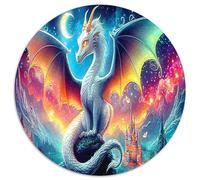 1000 Piece Dragon Skull Sword Jigsaw Puzzles Great Gift Home Decoration Fantasy Creatures Puzzle Challenging Games for Adults Kids Family 1000pcs (67.5x67.5cm)