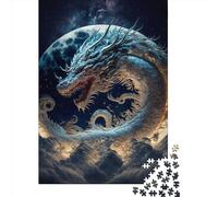 1000 Piece Dragon6 Wooden Jigsaw Puzzles Adults Teens Jigsaw Large Puzzle Toys Educational Intellectual Decompressing Fun Family Game 1000pcs (75x50cm)