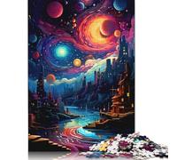 1000 Piece Dream Land Wooden Jigsaw Puzzles Adults Teens Jigsaw Large Puzzle Toys Educational Intellectual Decompressing Fun Family Game 1000pcs (75x50cm)
