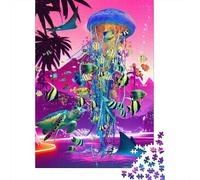 1000 Piece Dreaming At Jellyfish Lake Jigsaw Puzzles for Adult Teenagers Home Educational Games DIY Toys 1000pcs (75x50cm)