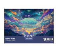 1000 Piece Dreamlike Divine River Game Puzzle Great Gift for Adults Challenging Games Home Decoration Color Swirl Star Dome Jigsaw Puzzle for Women Men Adult 38x26cm/1000pcs