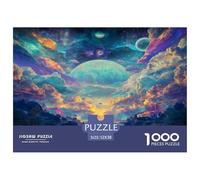 1000 Piece Dreamlike Divine River Jigsaw Puzzles Great Gift for Adults Challenging Games Home Decors Color Swirl Star Dome Jigsaw Puzzle for Adults And Kids Age 12 And Up 52x38cm/1000pcs