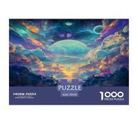 1000 Piece Dreamlike Divine River Jigsaw Puzzles Great Gift for Adults Family Challenging Toys Home Decors Brainteasing Color Swirl Star Dome Jigsaw Puzzle for Adults 70x50cm/1000pcs