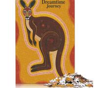 1000 Piece Dreamtime Journey Kangaroo Art Puzzles for Wooden Puzzles Educational Game for Adult 1000pcs (75x50cm)