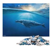1000 Piece Dreamy Blue Whale Ocean PIPA Photography And Designs Puzzles for Adults Paper Puzzles Educational Games For Kids 38x26cm/1000pcs