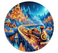 1000 Piece Dreamy Steam Train Jigsaw Puzzles Great Gift for Adults Family Challenging Toys Home Decors Dream Journey Jigsaw Puzzle for Women Men Adult 1000pcs (67.5x67.5cm)