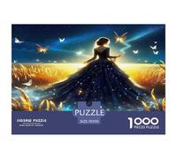 1000 Piece Dress Beauty Game Puzzle for Adults Gifts Fun Challenging Home Decoration Brainteasing The Girl Wearing A Skirt Jigsaw Puzzle for Women Men Adult 70x50cm/1000pcs