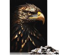 1000 Piece Eagle Gold Black Animals Puzzles for Paper Puzzles Educational Game for Adult 38x26cm/1000pcs