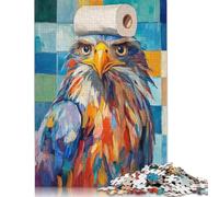 1000 Piece Eagle with Toilet Paper Hat Jigsaw Puzzlesfor Adults Teenagers Puzzles for Adults& Teenagers Age 12 Years Up 1000pcs (75x50cm)