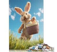 1000 Piece Easter Bunny Basket Hunt Jigsaw Puzzles, for Adults & Wooden Puzzles Educational Games For Kids 1000pcs (75x50cm)