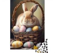 1000 Piece Easter Cute Bunny Jigsaw Puzzles for Adult Teenagers Puzzles for Adults & Teenager Family Fun Jigsaws Puzzles 1000pcs (75x50cm)