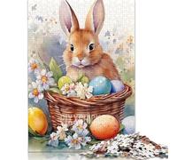 1000 Piece Easter Cute Bunny Jigsaw Puzzles for Adults Jigsaw Puzzles Educational Game Challenge Toy 1000pcs (75x50cm)