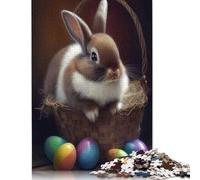 1000 Piece Easter Cute Bunny Jigsaw Puzzles for Adults Puzzle Adult Jigsaw Puzzle Home Decoration Puzzle Toys 1000pcs (75x50cm)