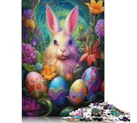 1000 Piece Easter Cute Bunny Jigsaw Puzzlesfor Adults Wooden Puzzle Jigsaws for Adults For Family Fun & Game Night 1000pcs (75x50cm)