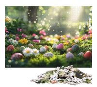 1000 Piece Easter Eggs in A Sunny Meadow Square Puzzle for Adults Paper Puzzles Educational Puzzle Family Game 38x26cm/1000pcs