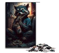 1000 Piece Eating Monsters Puzzles Gifts Jigsaw for Adults Christmas Wishlist with Santa Claus for Teenager Age 14 Up 75x50cm
