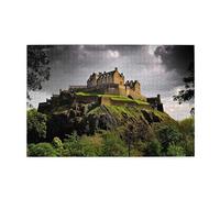 1000-piece Edinburgh Castle Scotland Jigsaw Puzzle with Poster - Britain Landmarks - Fun at Home Activities,Birthday Present,for Adults Kids Home Decoration Fun Game Toys Best Gifts