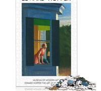 1000 Piece Edward Hopper A Woman at The Window Creative Square Jigsaw Puzzles for Adults & Wooden Puzzles Stress Relief Puzzle Games And Unique 1000pcs (75x50cm)