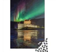 1000 Piece Eilean Donan Castle Square Puzzle for Adults Wooden Puzzles Educational Puzzle Family Game 1000pcs (75x50cm)