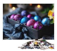 1000 Piece Elegant Easter Eggs in A Box Puzzles for Adults & Wooden Puzzles Educational Puzzle Family Game 1000pcs (75x50cm)