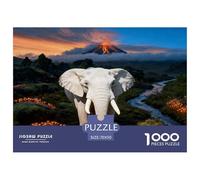 1000 Piece Elephant Jigsaw Puzzle for Adults - A Mindful Challenge, Family Game, Rock Moss Jigsaws, Home Decoration Unique Gift 70x50cm/1000pcs