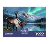1000 Piece Elk Jigsaw Puzzle for Adults & Kids - Family Fun, Educational Games, Mountain Lakeside Jigsaws, Decoration Unique Gift 70x50cm/1000pcs