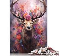 1000 Piece Elk The Royal Beaute Square Puzzles for Adults And Wooden Puzzles Family Activity 1000pcs (75x50cm)