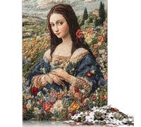 1000 Piece Embroidered Mona Lisa Jigsaw Puzzles for Adults Puzzle Jigsaws for Adults& Teenagers Age 12 Years Up 1000pcs (75x50cm) <