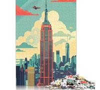 1000 Piece Empire State Building Skyline Jigsaw Puzzle for Adult Teenagers Puzzle Jigsaws for Adults Unique Home Decor And Gifts 38x26cm/1000pcs