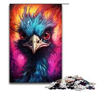 1000 Piece Emu's Colorful Psychedelic Jigsaw for Kids Wooden Puzzles Home Art Decor 1000 PCS(75x50cm)