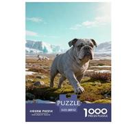 1000 Piece English Bulldog Jigsaw Puzzle for Adults & Kids - Family-Friendly Brain Teaser, Tundra Puzzles, Home Decoration Unique Gift 52x38cm/1000pcs