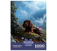 1000 Piece English Cocker Spaniel Jigsaw Puzzle for Adults - A Mindful Challenge, Family Game, Tree Trunk Puzzles, Decoration Unique Gift 52x38cm/1000pcs