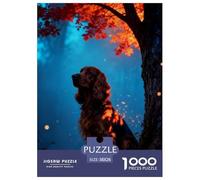 1000 Piece English Cocker Spaniel Jigsaw Puzzle for Adults - Challenging Brain Teaser, Autumn Woods Jigsaws, Home Decoration Birthday Gifts 38x26cm/1000pcs