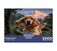 1000 Piece English Cocker Spaniel Jigsaw Puzzle for Adults - Relaxation & Focus, Family Game, Buttress Roots Puzzle, Home Decoration Gifts 38x26cm/1000pcs