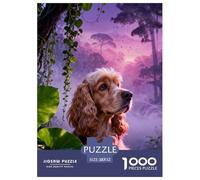 1000 Piece English Cocker Spaniel Jigsaw Puzzles for Adults - Family Fun, Family Game, Forest Jigsaws, Decoration Gifts 52x38cm/1000pcs