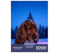 1000 Piece English Cocker Spaniel Jigsaw Puzzles for Adults - Family Fun, Family Game, Snowflakes Forest Puzzle, Decoration Gifts 70x50cm/1000pcs