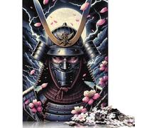 1000 Piece Epic Samurai Mask Square Jigsaw Puzzles for Adults, Wooden Puzzles Learning Educational Toy 1000pcs (75x50cm)