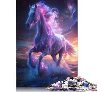 1000 Piece Etheral Cosmic Beach Horse Jigsaw Wooden Puzzle for Adults And Teenager Brain Teaser Puzzle 1000pcs (75x50cm)