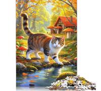1000 Piece European Shorthair Square Jigsaw Puzzles for Adults, Wooden Puzzles Learning Educational Toy 1000pcs (75x50cm)