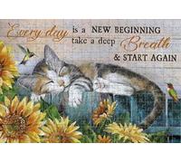 1000-Piece "Every Day is A New Beginning" Puzzle - Difficult, Colorful Adult Puzzle