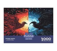 1000 Piece Evil Black Phoenix Jigsaw Puzzles for Adults Gifts Challenging Games Home Decors Fantasy Creature Jigsaw Puzzle for Adults And Kids Age 12 And Up 70x50cm/1000pcs